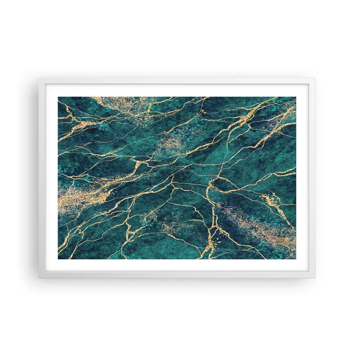 Poster in een witte lijst - Goudmijn - 70x50 cm