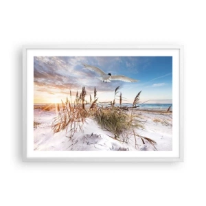 Poster in een witte lijst - Wind uit zee - 70x50 cm