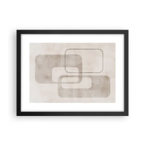 Poster in een zwarte lijst - Geometrische voeg - 40x30 cm