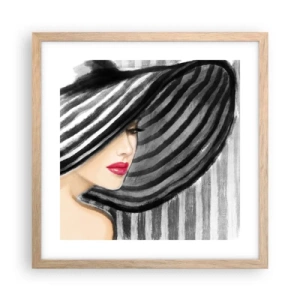 Een poster in een licht eiken lijst - Waar moet je zoeken? - 40x40 cm