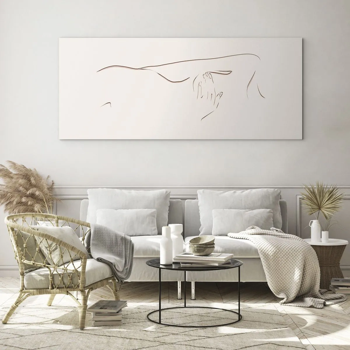 Schilderen op glas - De vorm van verlangen - 120x50 cm
