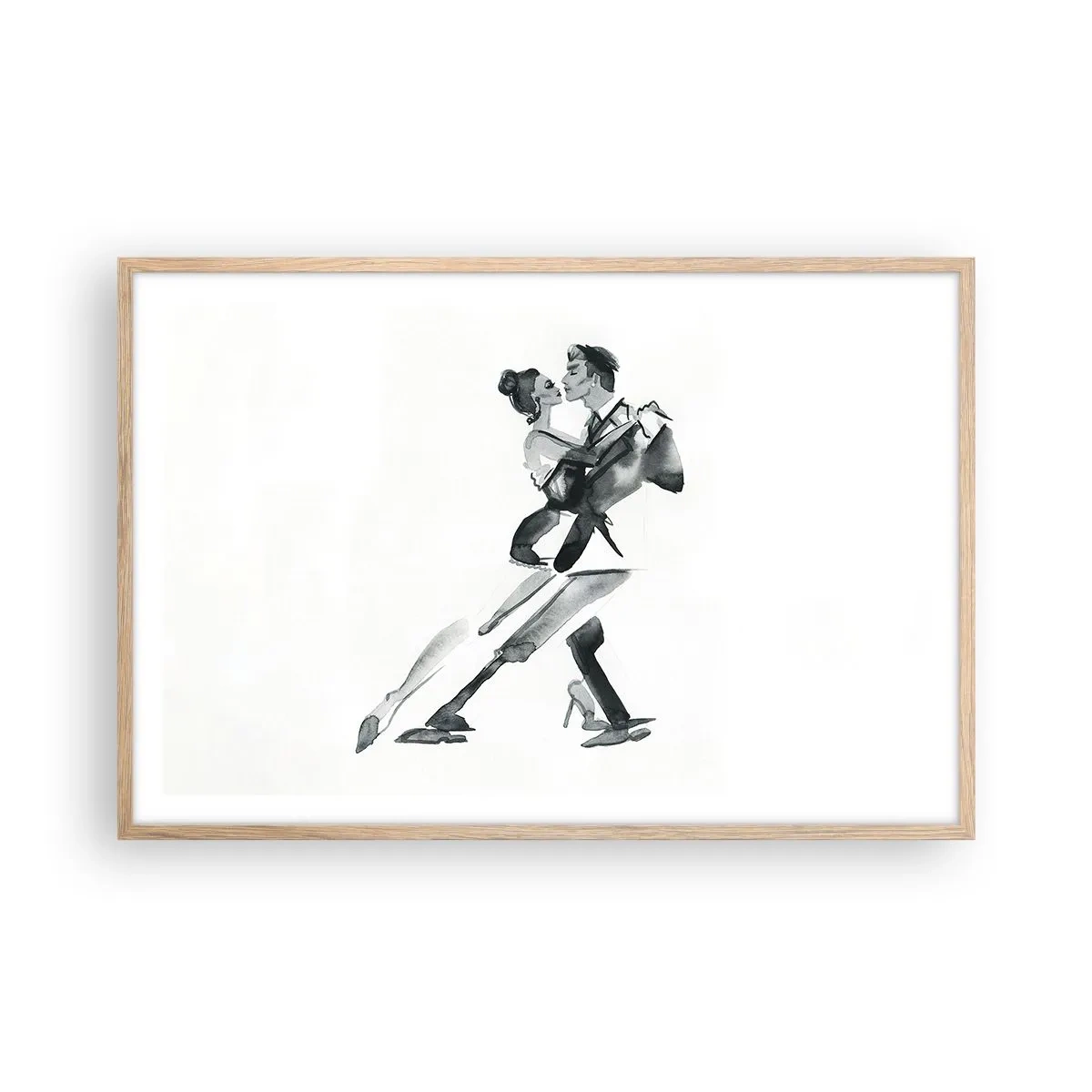 Een poster in een licht eiken lijst - In één slag - 91x61 cm