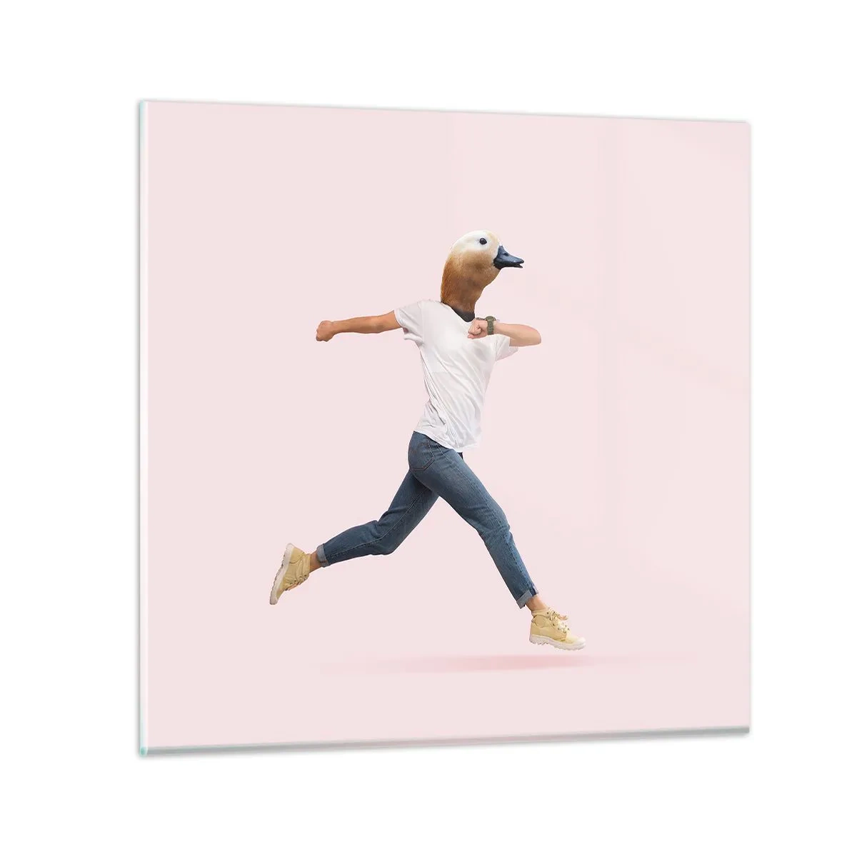 Schilderen op glas - Een snufje absurditeit - 40x40 cm