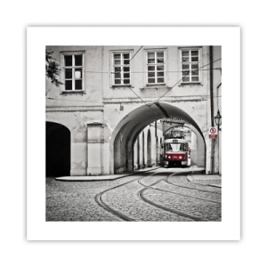 Poster - Door het doolhof van de stad - 40x40 cm