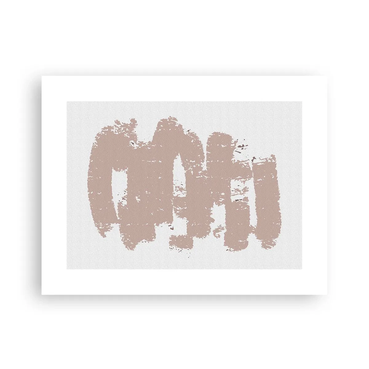 Poster - Abstractie in zachtroze - 40x30 cm