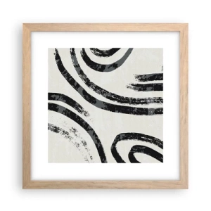 Een poster in een licht eiken lijst - Half gestopt - 30x30 cm