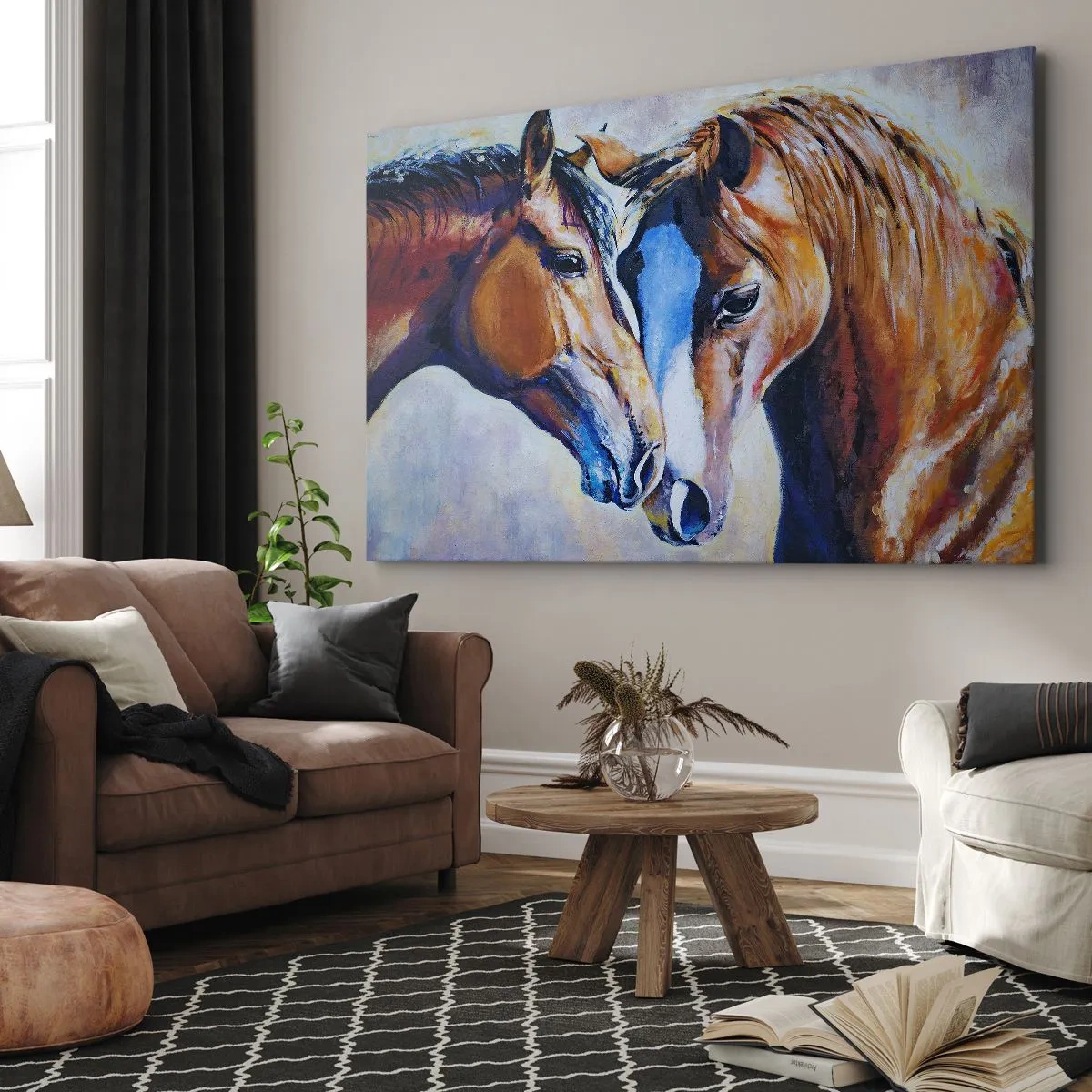 Schilderen op canvas - Is het vriendschap? is het liefde? - 120x80 cm