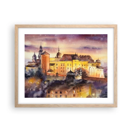 Een poster in een licht eiken lijst - Geschiedenis en sprookje - 50x40 cm