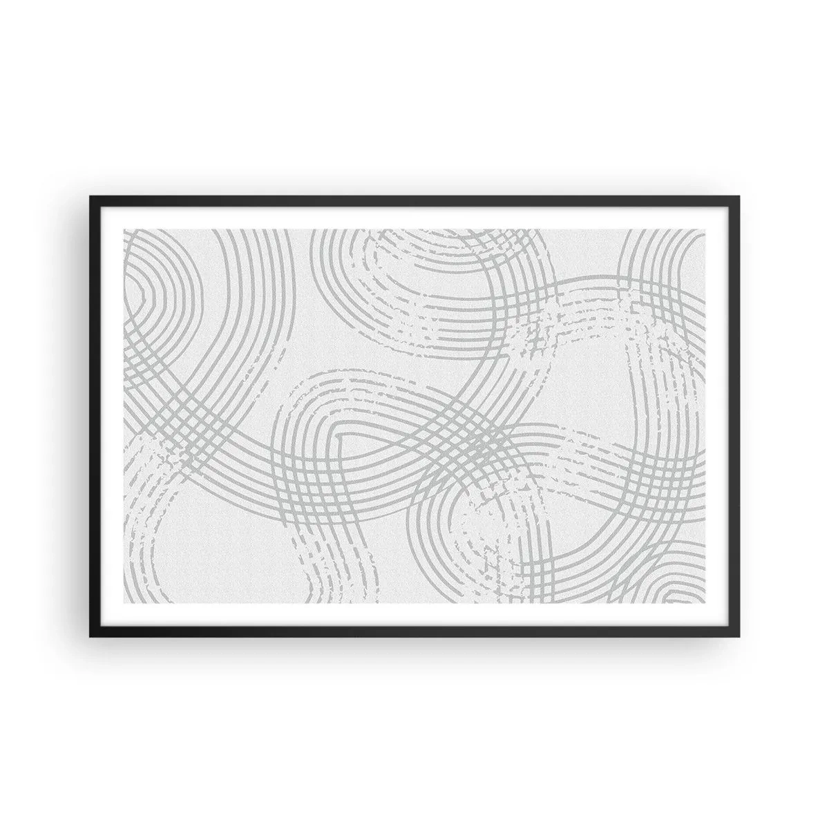 Poster in een zwarte lijst - Er is geen rechte weg - 91x61 cm