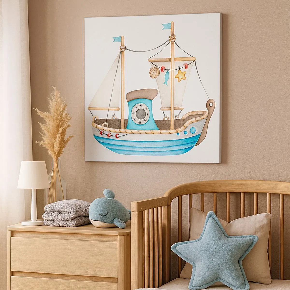 Schilderen op canvas - Ahoi, avontuur! - 30x30 cm