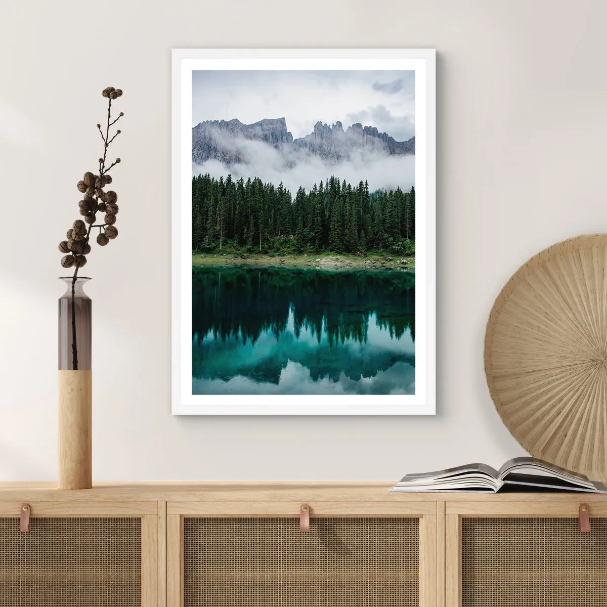 Poster in een witte lijst - Stil, stil, laten we het drinkwater niet wakker maken... - 30x40 cm