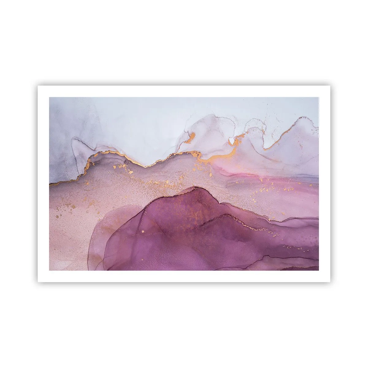 Poster - Lila en paarse golven - 91x61 cm