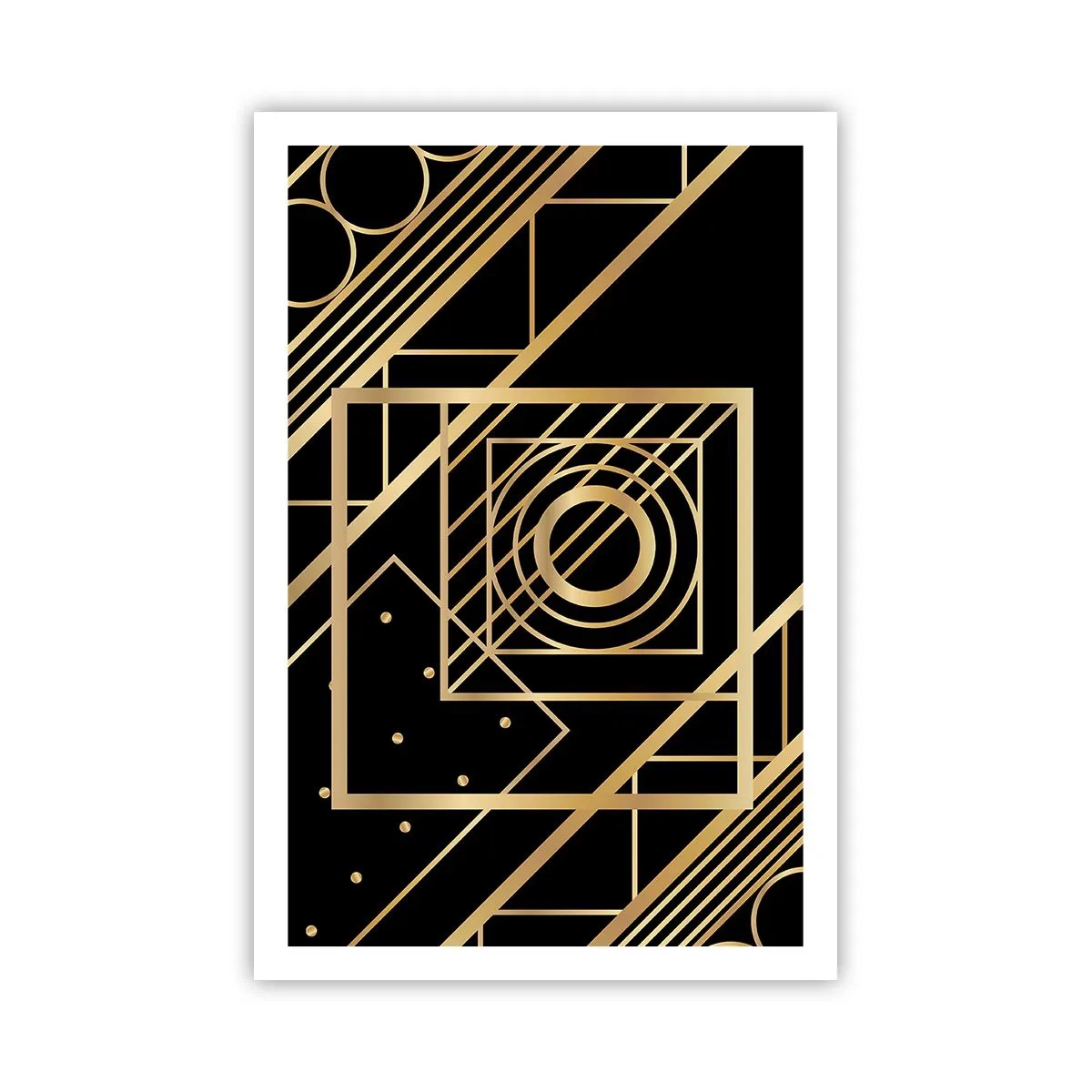 Poster - Gouden geometrie - 61x91 cm