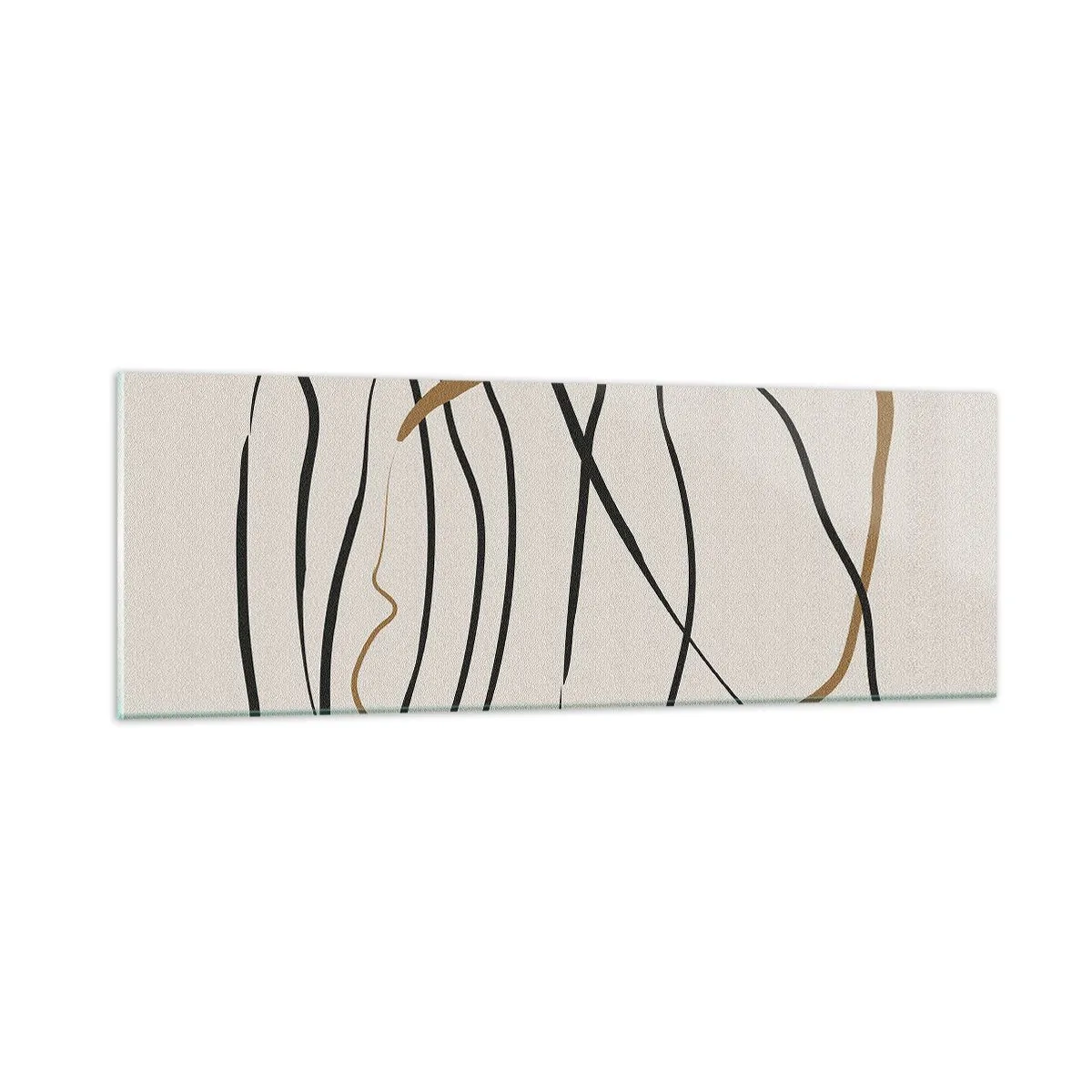 Schilderen op glas - Compositie – loopdans - 90x30 cm