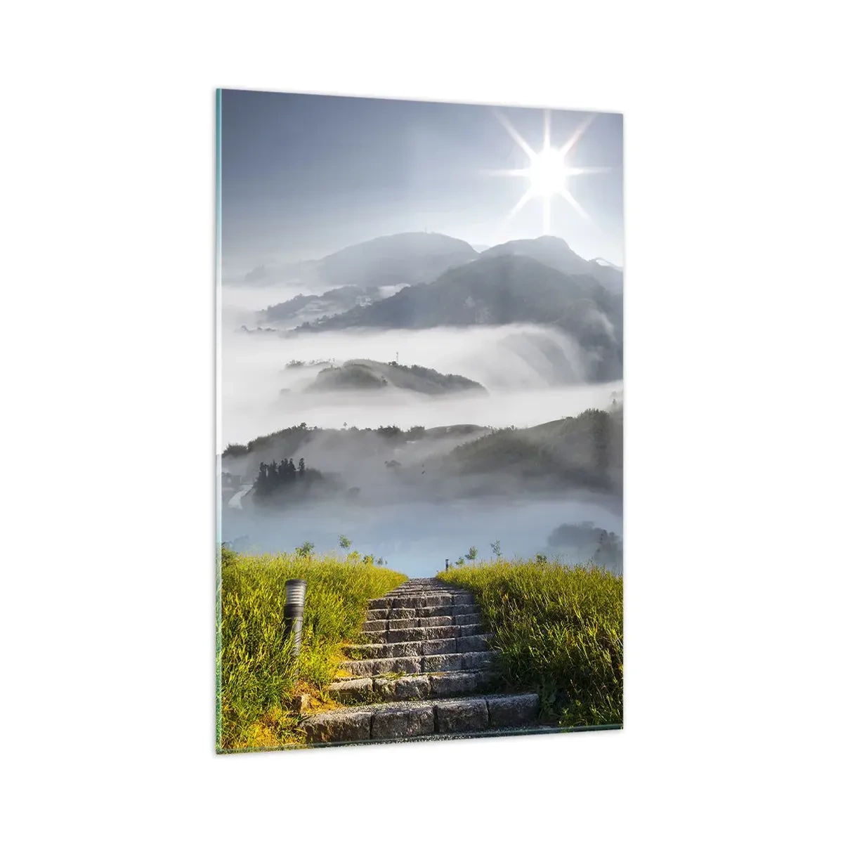 Schilderen op glas - Nog steeds tot in de wolken - 80x120 cm