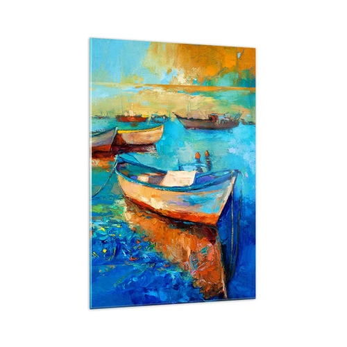 Schilderen op glas - In de zuidelijke baai - 70x100 cm