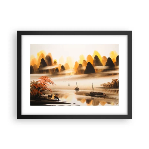 Poster in een zwarte lijst - Verder dan het Verre Oosten - 40x30 cm