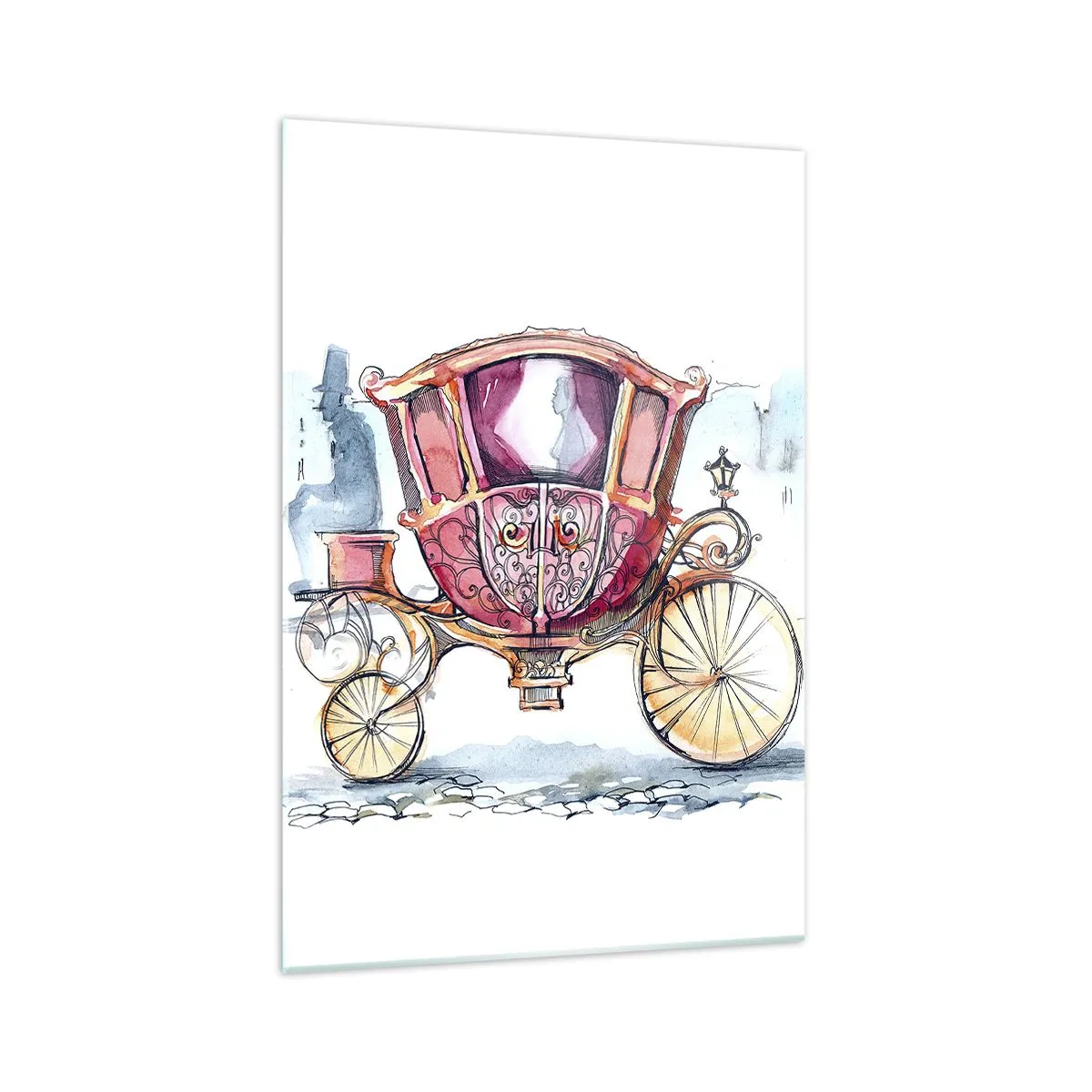 Schilderen op glas - Naar de bruiloft of naar het bal? - 70x100 cm