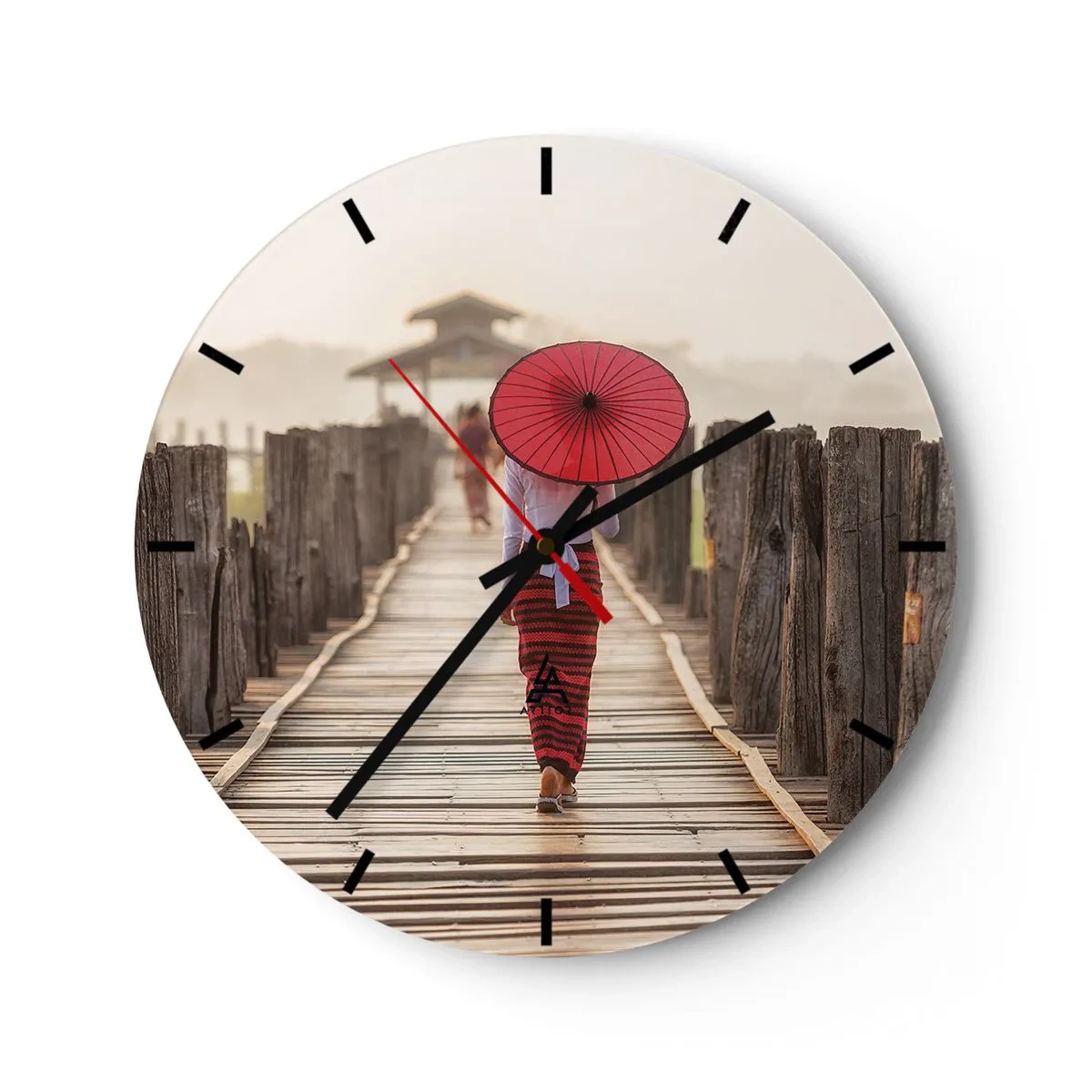 Wandklok - Klok - Op de oude brug - 40x40 cm