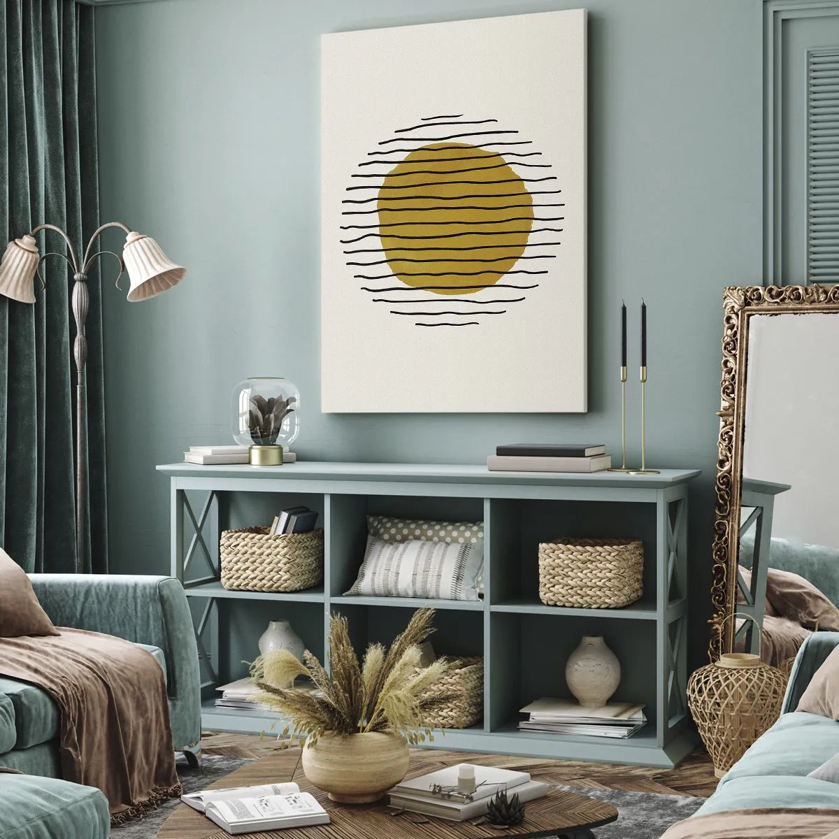 Schilderen op canvas - Abstractie trillend van warmte - 45x80 cm