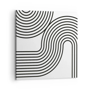 Schilderen op canvas - In de bocht - 50x50 cm