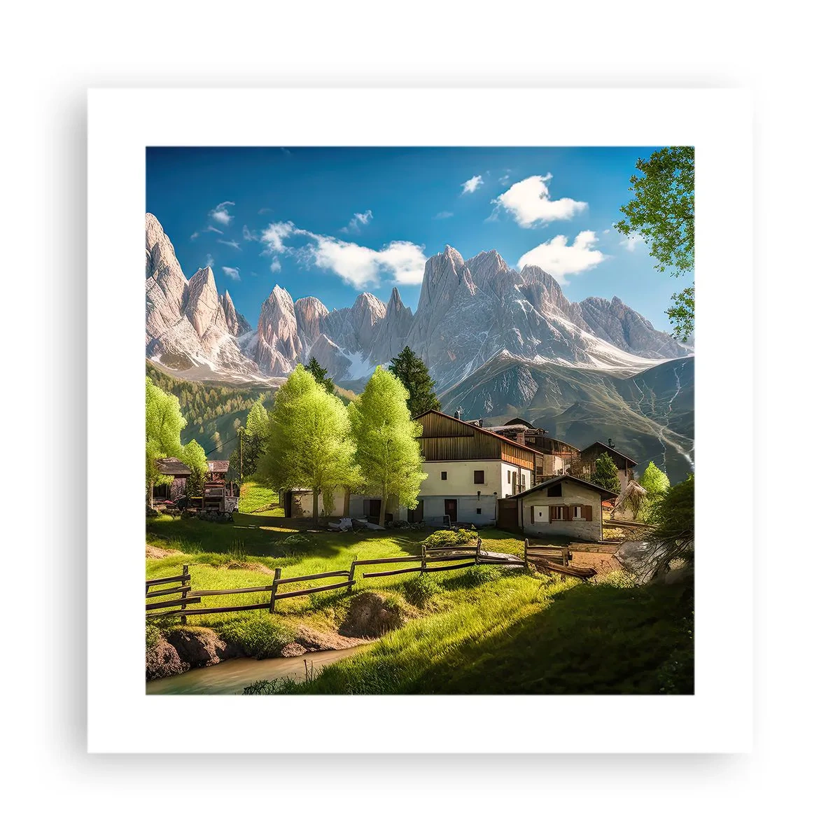 Poster - Alpine idylle - 40x40 cm