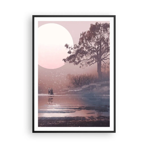 Poster in een zwarte lijst - nacht wonderen - 70x100 cm
