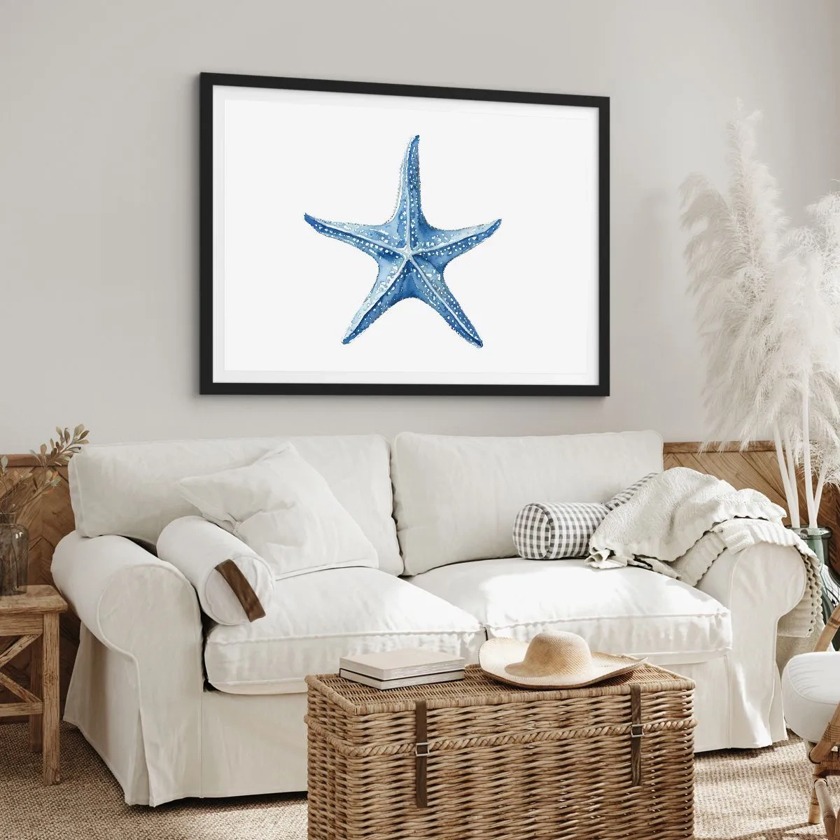 Poster in een zwarte lijst - Ster van de zee - 70x50 cm