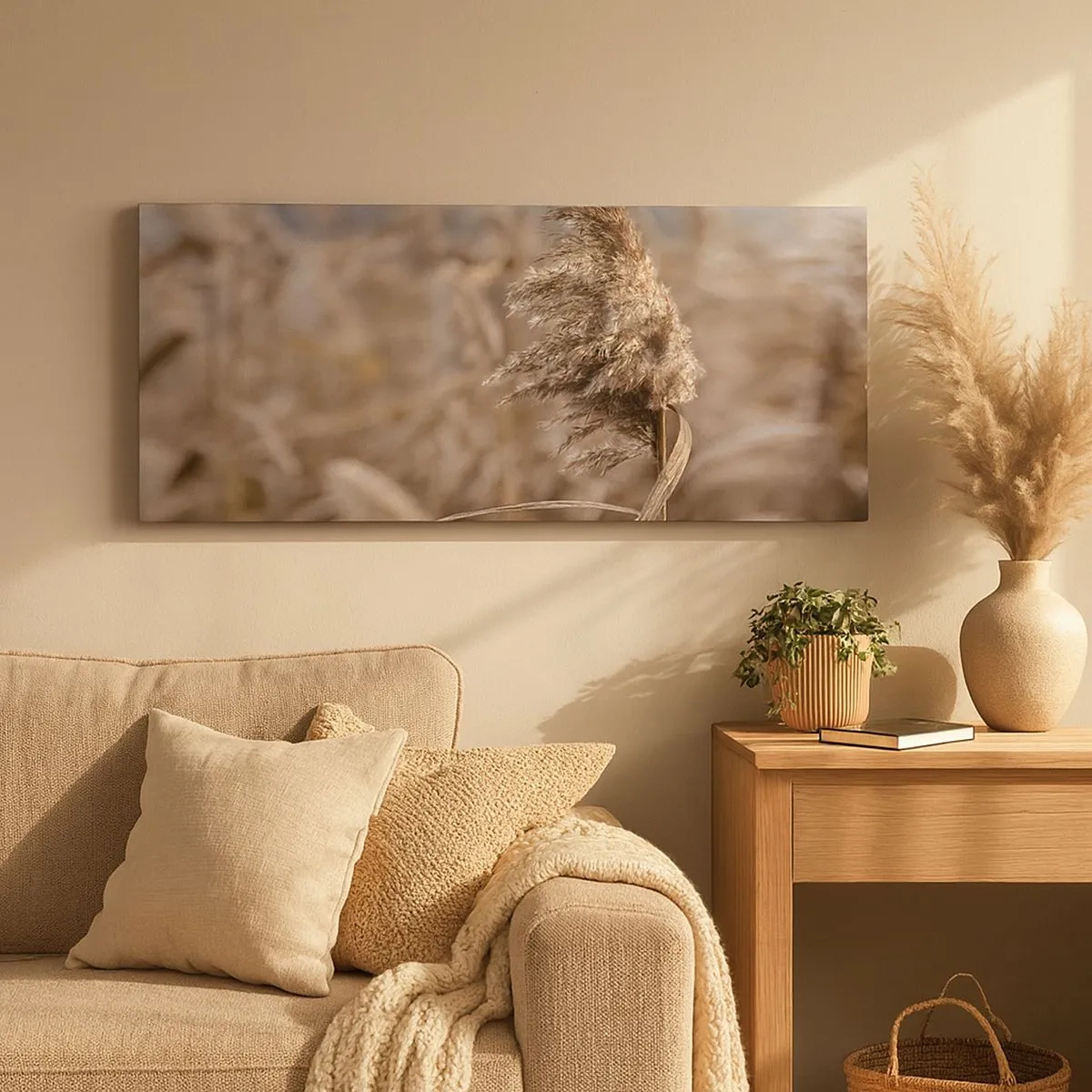 Schilderen op canvas - Tijd om met de wind mee te gaan - 100x40 cm