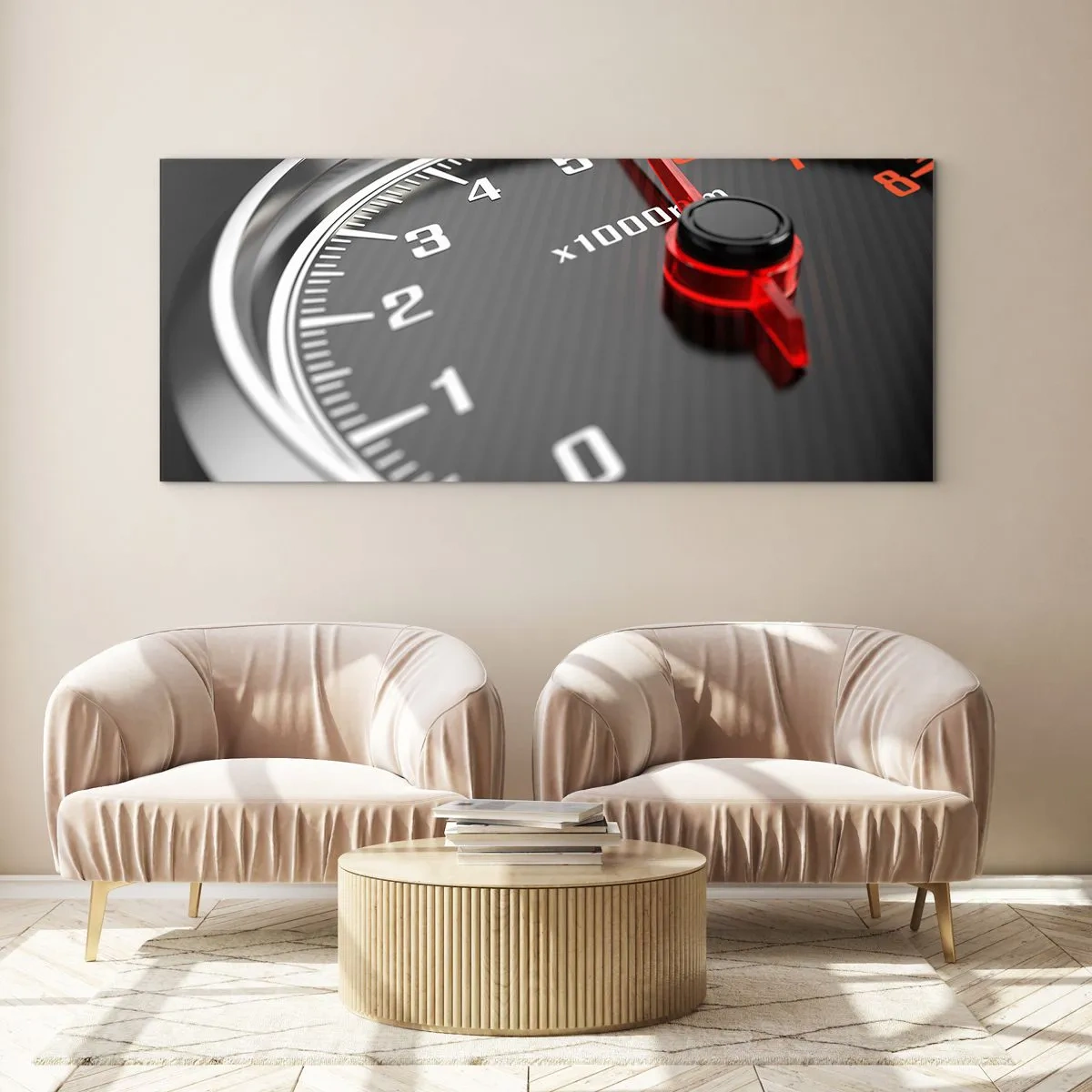 Schilderen op glas - Geef vol gas - 90x30 cm