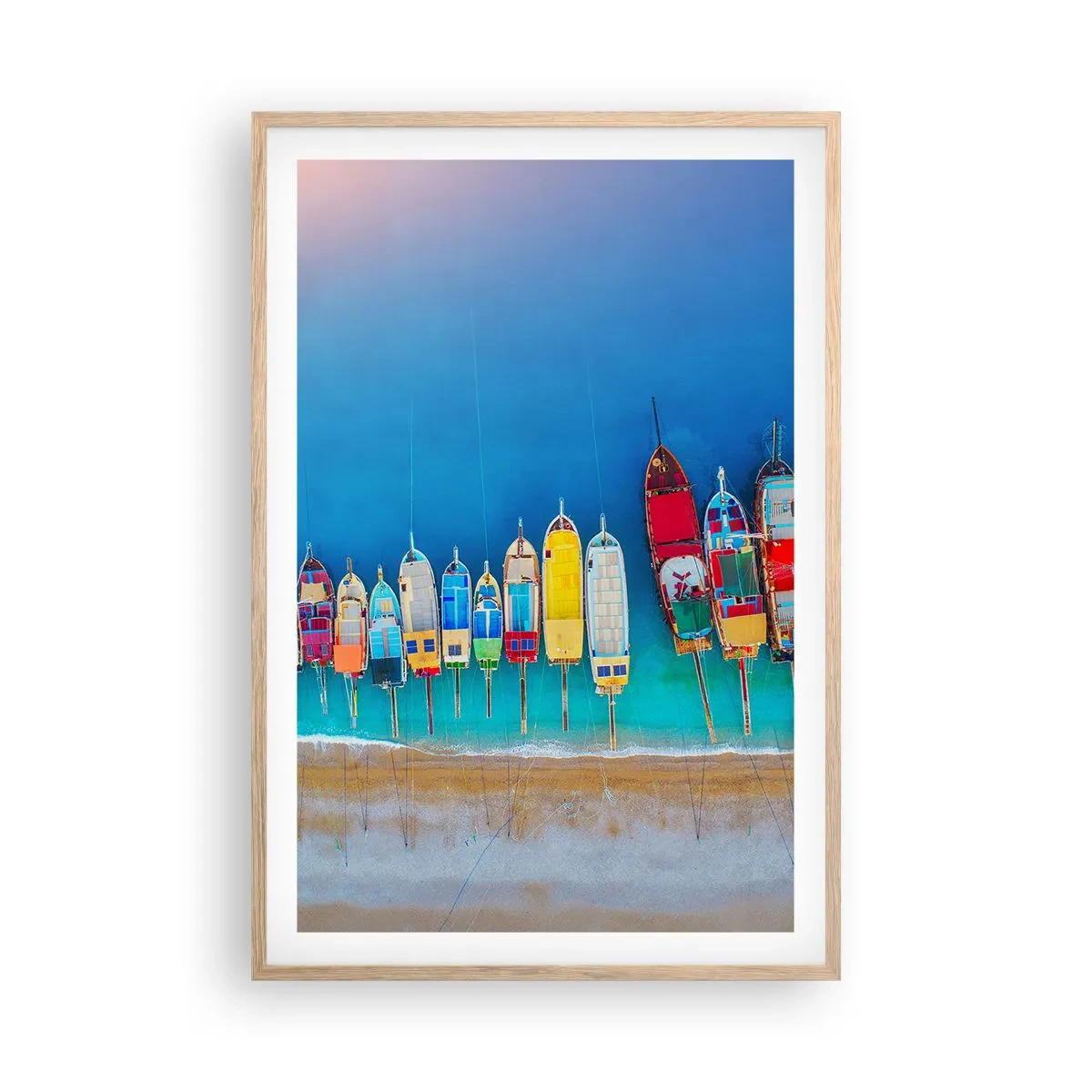 Een poster in een licht eiken lijst - Vanuit vogelperspectief - 61x91 cm