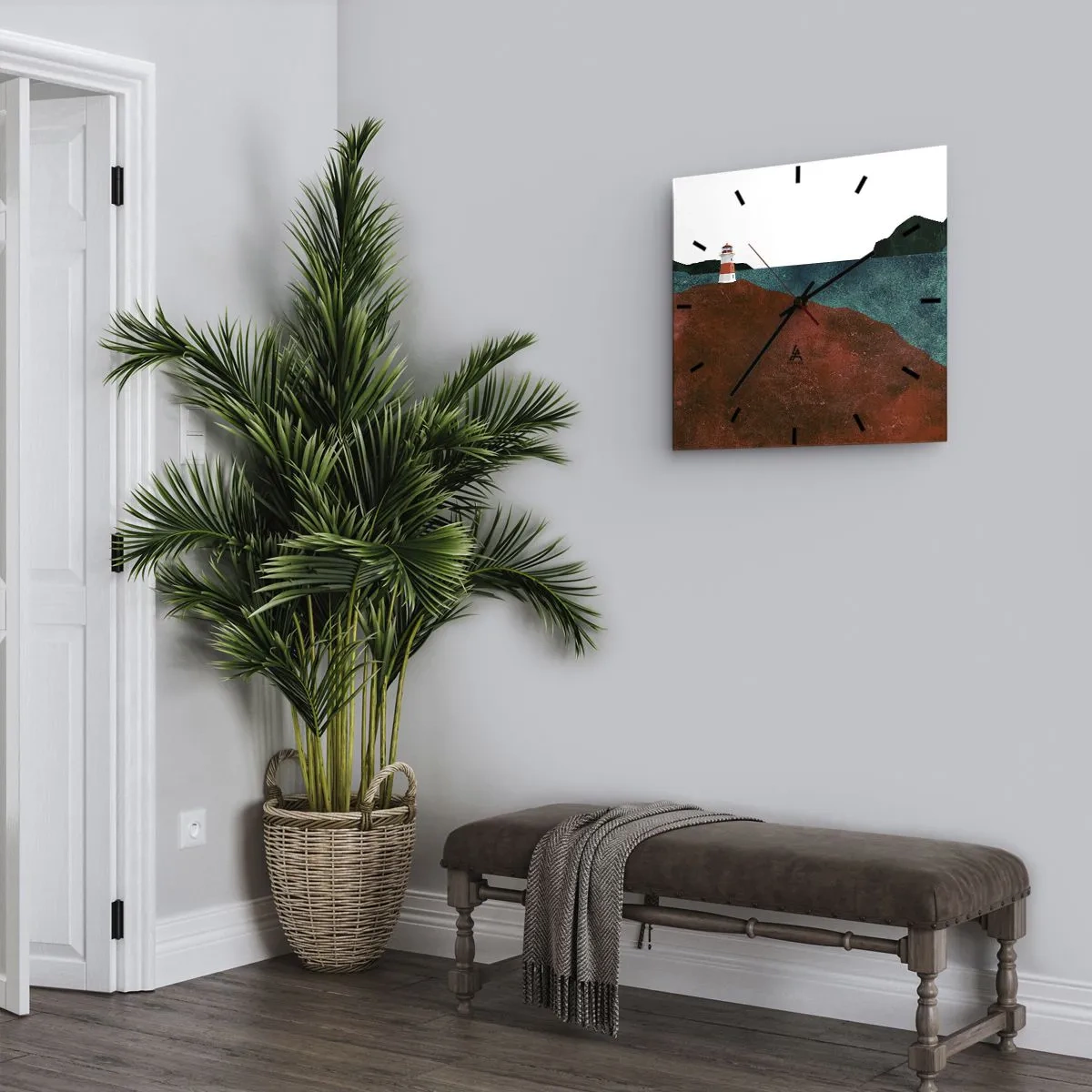 Wandklok - Klok - Starend naar de zee - 30x30 cm