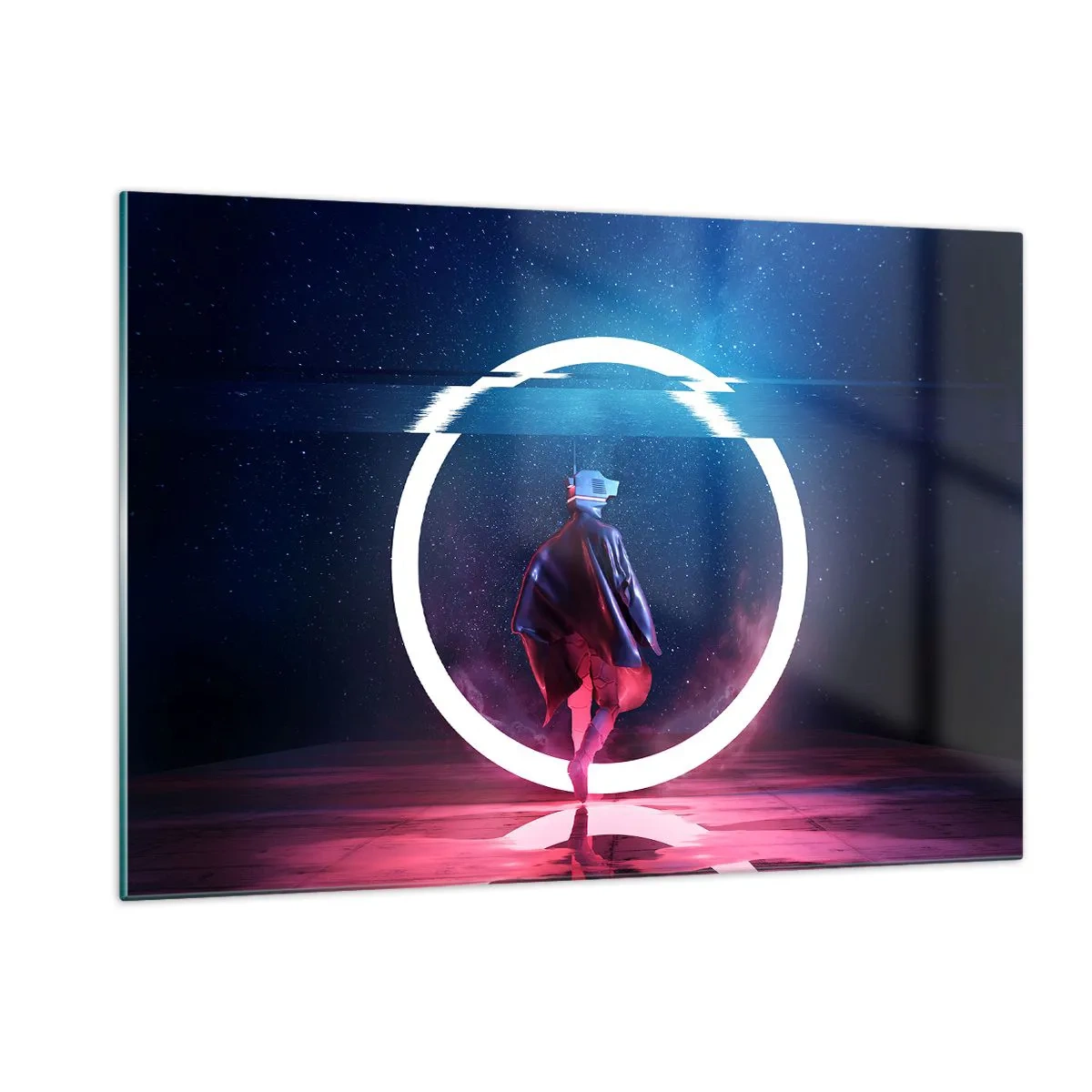 Schilderen op glas - Tussen werelden - 120x80 cm