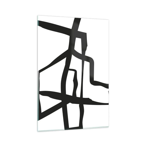 Schilderen op glas - Zwart-wit ontwerp - 80x120 cm