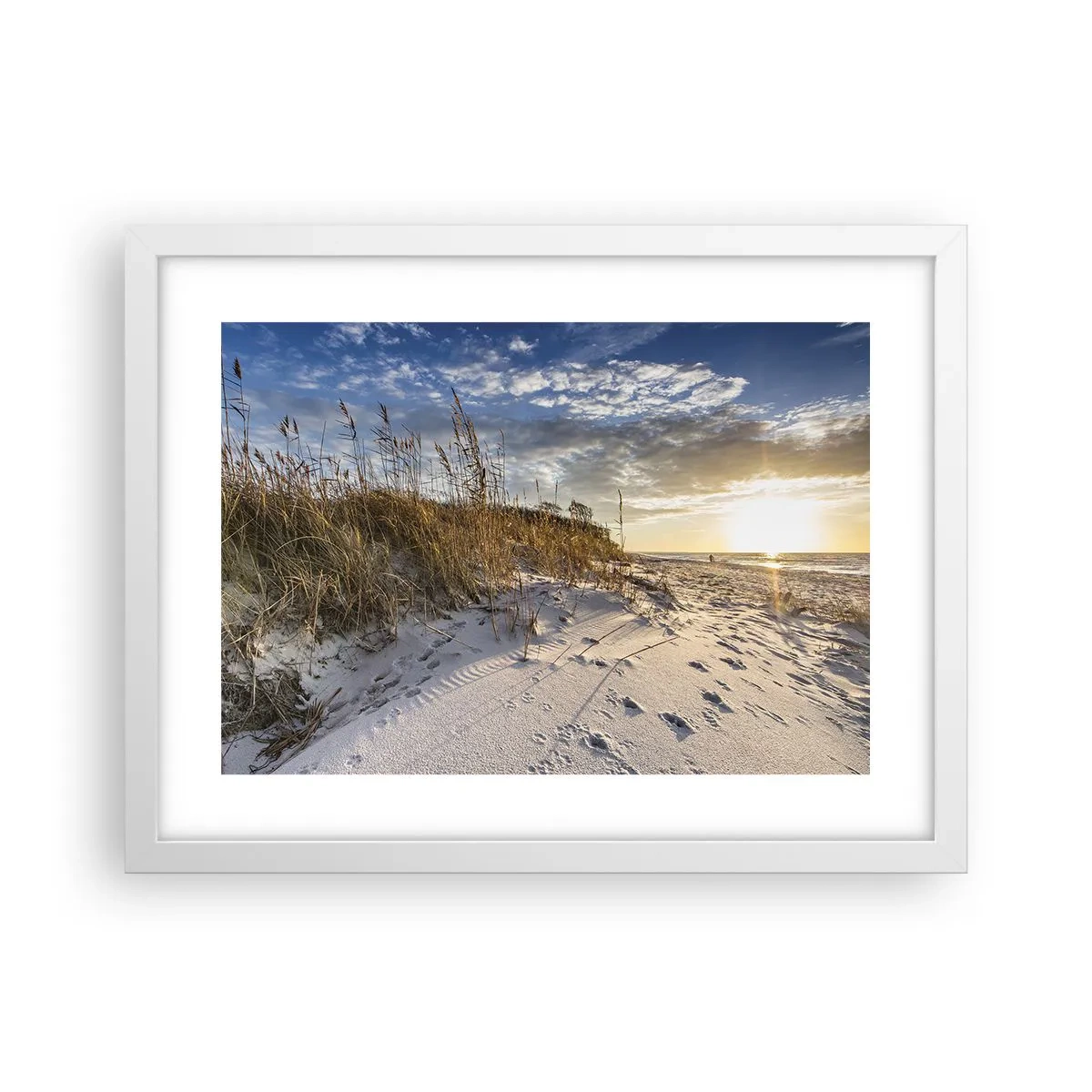 Poster in een witte lijst - Een uitnodiging voor een wandeling - 40x30 cm
