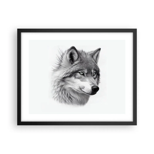 Poster in een zwarte lijst - Alfa – zonder twijfel - 50x40 cm