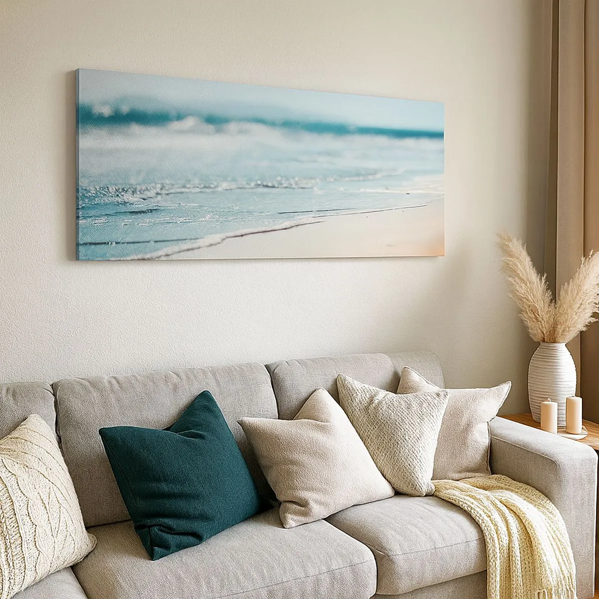 Schilderen op canvas - Warmte en geluid - 100x40 cm
