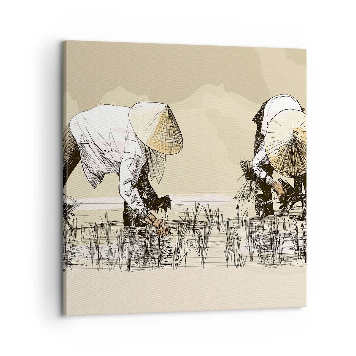 Schilderen op canvas - Succesvolle oogst - 60x60 cm