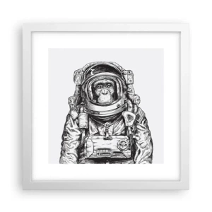 Poster in een witte lijst - Alternatieve evolutie - 30x30 cm