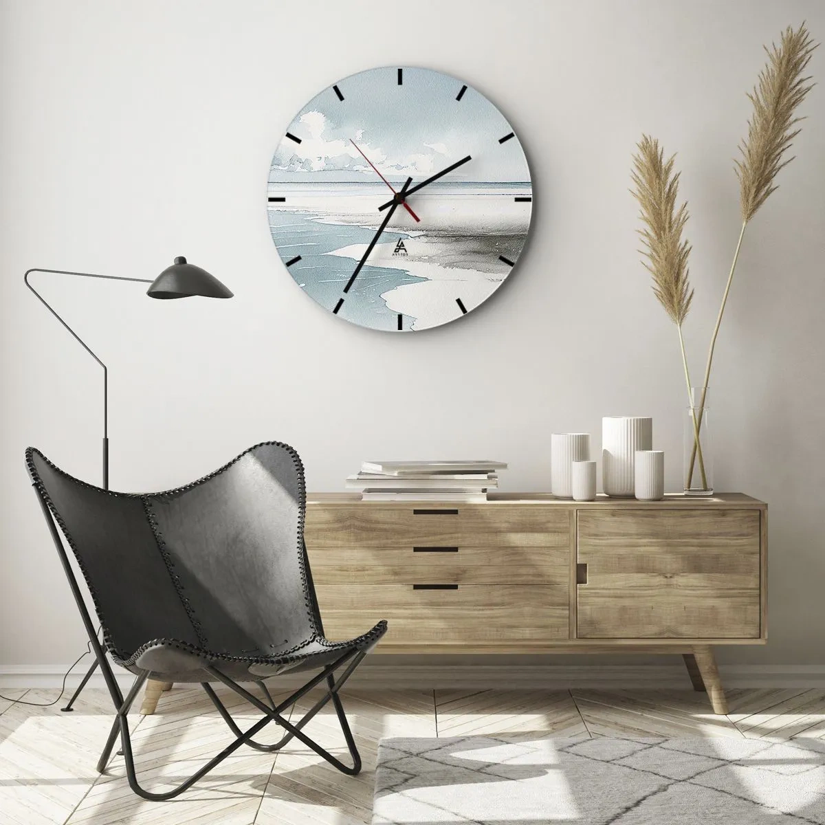 Wandklok - Klok - Zachte vloed - 40x40 cm