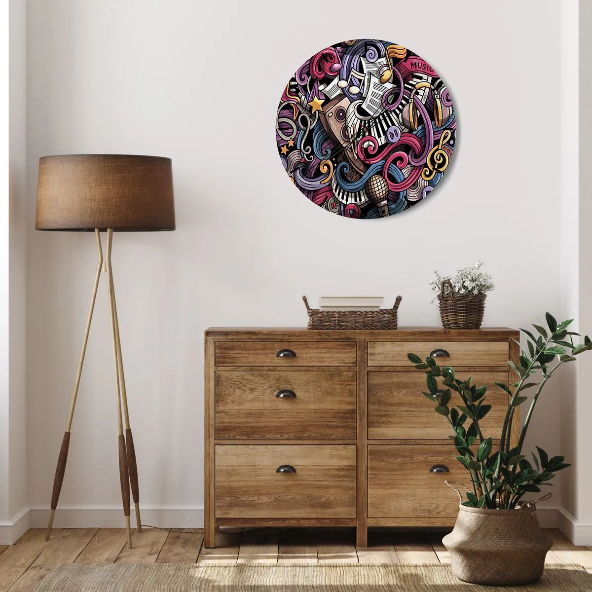 Wandklok - Klok - Ingewikkelde melodie - 40x40 cm