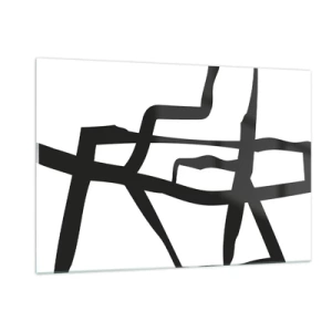 Schilderen op glas - Zwart-wit ontwerp - 120x80 cm