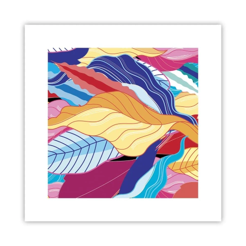 Poster - Een kleurrijke puinhoop - 30x30 cm