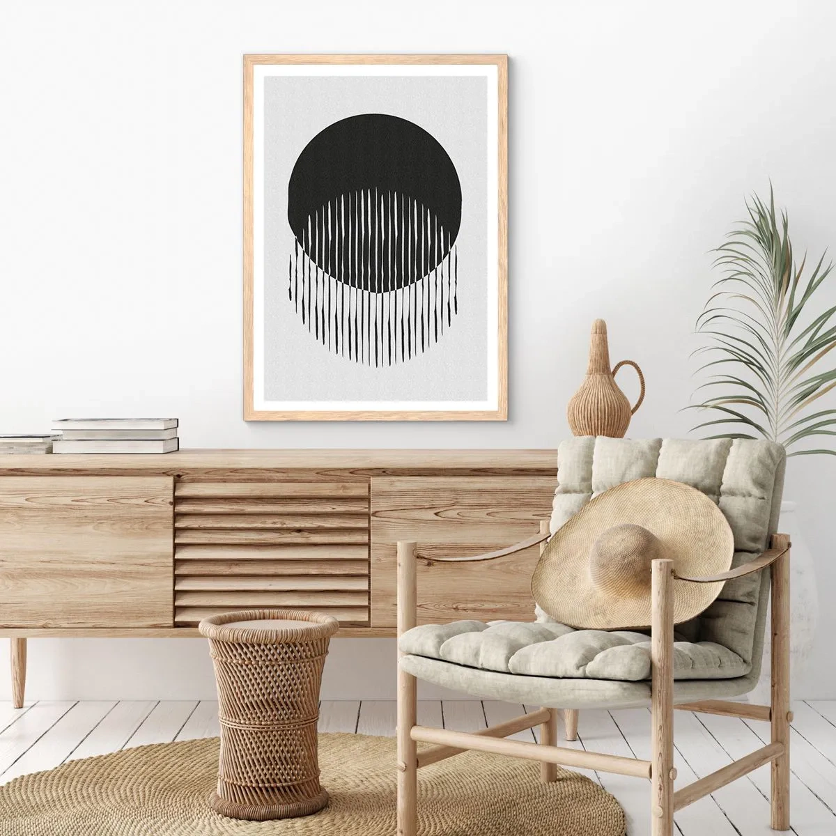 Een poster in een licht eiken lijst - Zijn alter ego - 70x100 cm