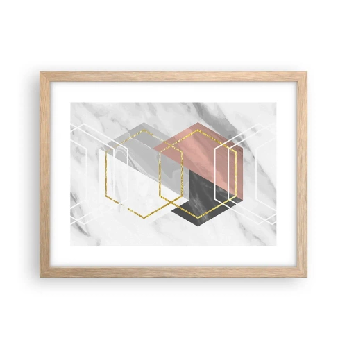 Een poster in een licht eiken lijst - Keten samenstelling - 40x30 cm