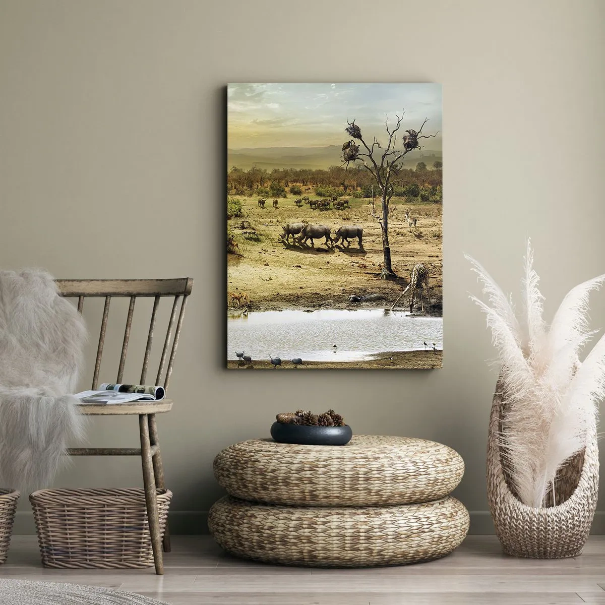 Schilderen op canvas - "Er stroomde een rivier uit Eden …" - 50x70 cm