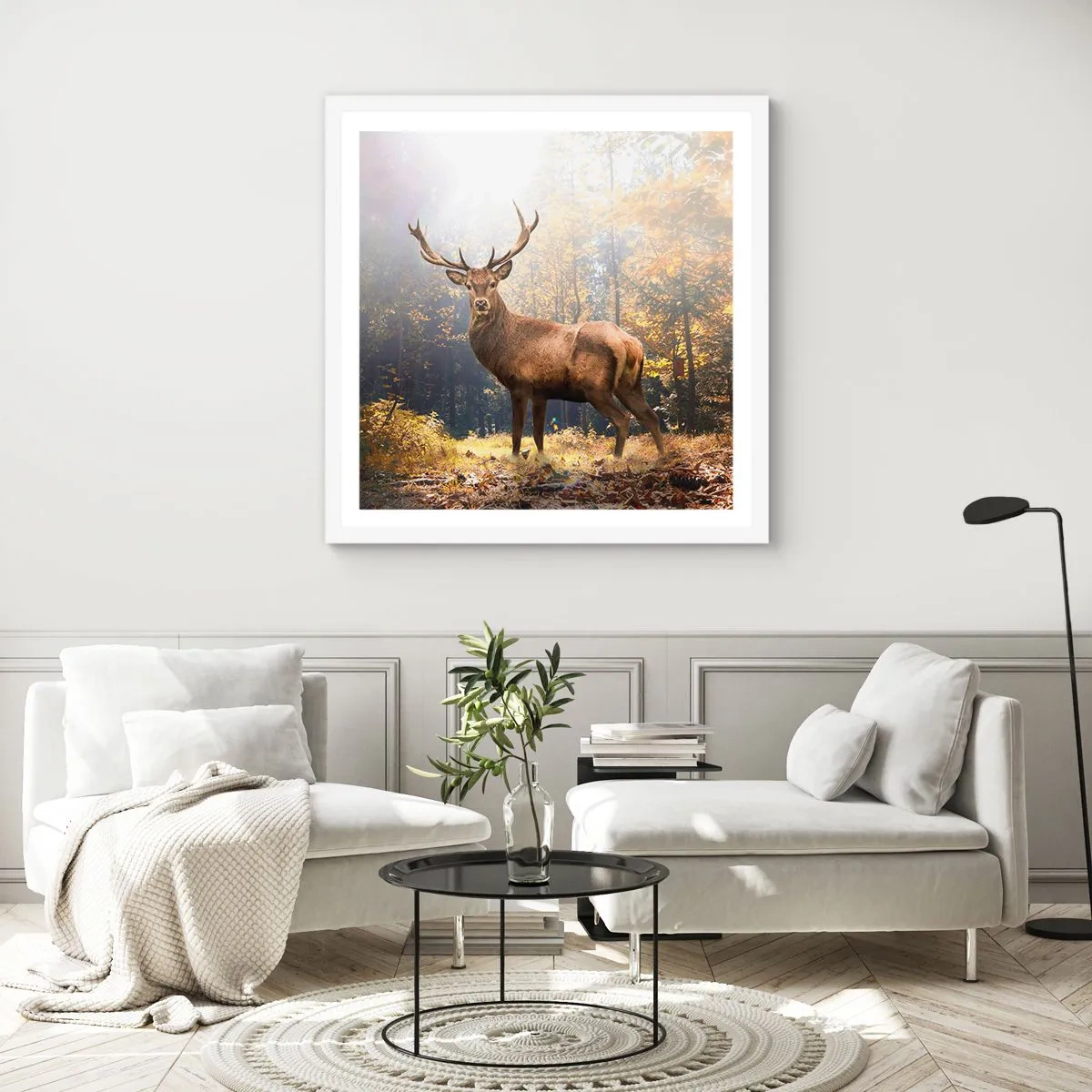 Poster in een witte lijst - In volle majesteit - 30x30 cm