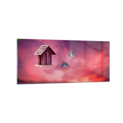 Schilderen op glas - Uitnodiging voor het avondeten - 120x50 cm