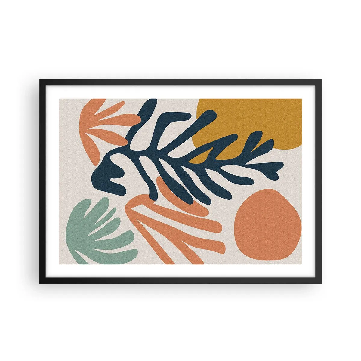 Poster in een zwarte lijst - Koraalzeeën - 70x50 cm