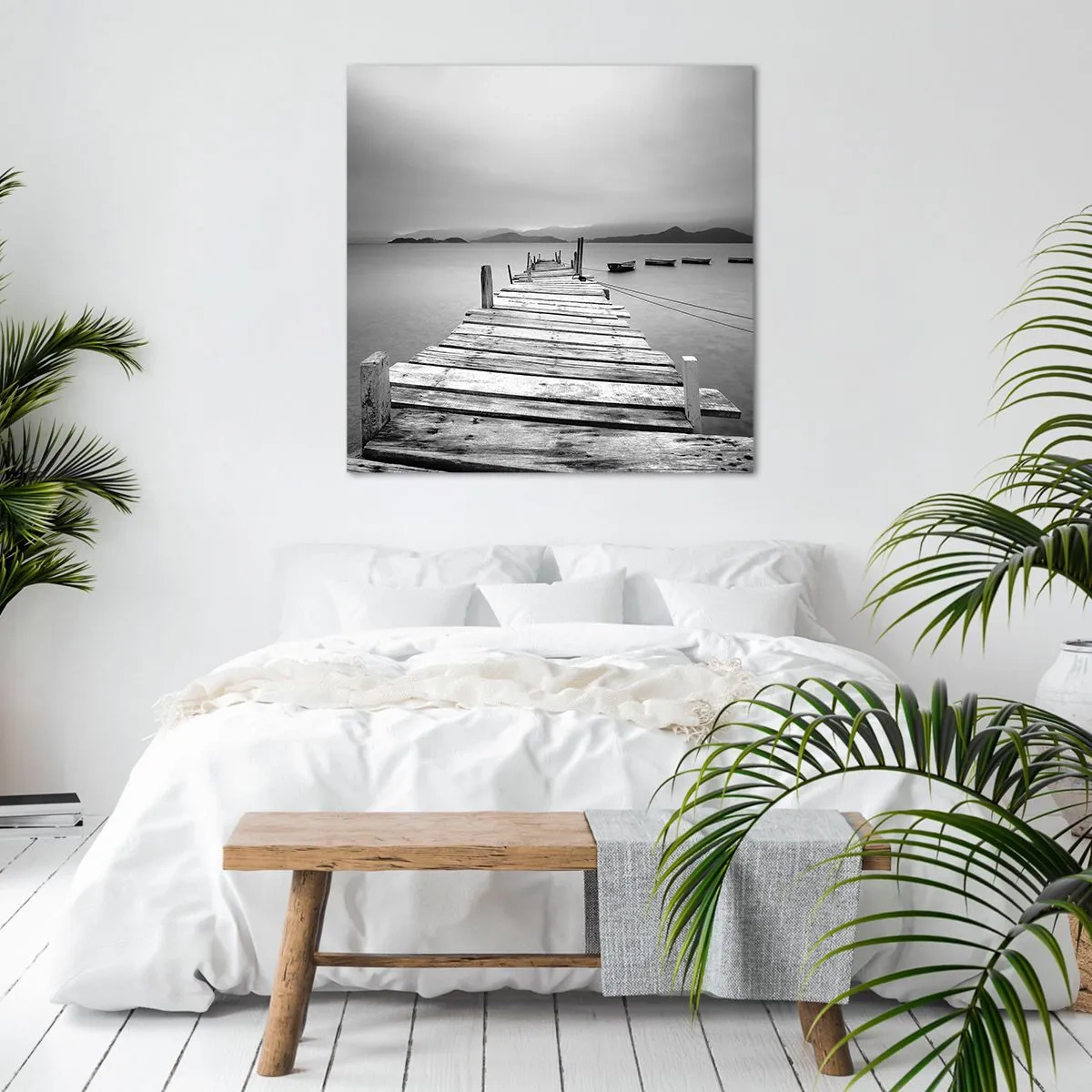 Schilderen op canvas - Achter bergen en zeeën - 60x60 cm